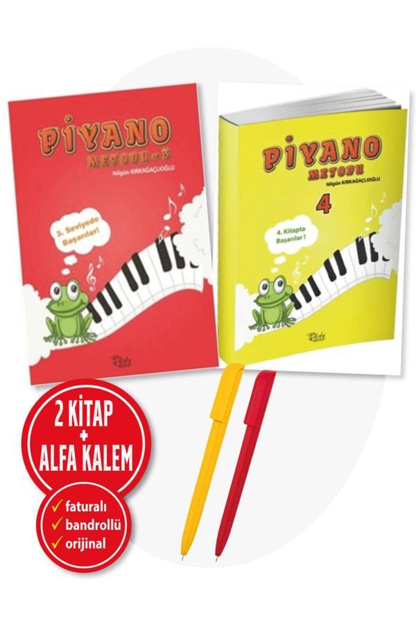 Piyano Metodu 3 Ve 4 - Fatma Nilgün Kırkağaçlıoğlu 2Li Kitap Set - Çocuklar İçin Kolay Ve Eğlenceli - Beste Yayınları - Image 1
