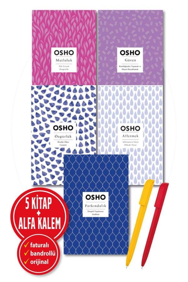 Osho 5 Kitap Set (Özgürlük + Güven + Mutluluk + Affetmek + Farkındalık) + Kalem-Butik Yayınları-Psikoloji - Butik Yayınları - Image 1