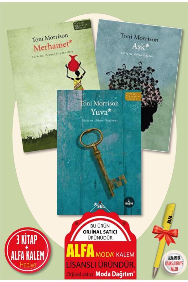 Merhamet + Aşk + Yuva (Toni Morrison) 3 Kitap Set + Moda Lisanslı Kalem - Sel Yayın - Nobel Ödüllü - Sel Yayıncılık - Image 1