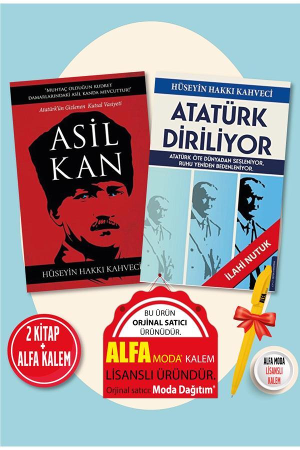 Atatürk Diriliyor Asil Kan (Hüseyin Hakkı Kahveci) 2'Li Set Alfa Moda Kalem - - Destek Yayınları - Image 1