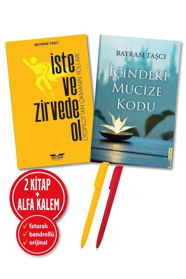Alfa Kalem + Bayram Taşcı 2 Kitap (İste Ve Zirvede Ol + İçindeki Mucize Kodu) Gelişim Yeni Perseus - Destek Yayınları - Image 1