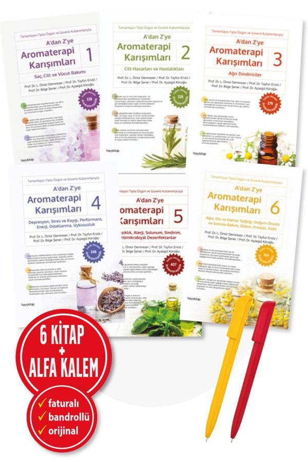 Alfa Kalem + A’Dan Z’Ye Aromaterapi Karışımları-1-2-3-4-5-6 Kitap Set + Kolektif-L. Ömür Demirezer - Hayykitap - Image 1