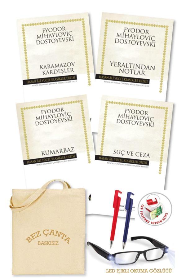 Kumarbaz + Suç Ve Ceza + Karamazov Kardeşler + Yeraltından Not Dostoyevski 4 Kitap Set Hediyeli Paket - İş Bankası Kültür Yayınları - Image 1