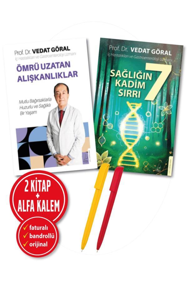 Alfa Kalem + Vedat Göral 2 Kitap (Sağlığın 7 Kadim Sırrı + Ömrü Uzatan Alışkanlıklar) Sağlık-Yeni - Destek Yayınları - Image 1