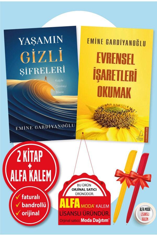 Alfa Kalem + Emine Gardiyanoğlu 2 Kitap Set Yaşamın Gizli Şifreleri + Evrensel İşaretleri Okumak - Destek Yayınları - Image 1