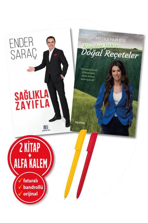 Alfa Kalem + Ender Saraç Ve Hatice N. Ege 2 Kitap (Sağlıkla Zayıfla + Köyden Şehre Doğal Reçeteler) - İnkılap Kitabevi Yayınevi - Image 1