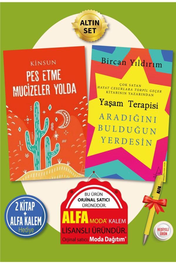 Pes Etme Mucizeler Yolda (Kinsun) - Yaşam Terapisi (Bircan Yıldırım) 2'Li Set + Alfa Hediye - Destek - Destek Yayınları - Image 1