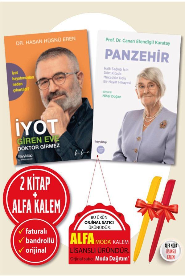 Alfa Kalem + İyot Giren Eve Doktor Girmez + Panzehir(Hasan Hüsnü Eren,Canan Karatay)Yeni 2 Kitap Sağlık - Hayykitap - Image 1