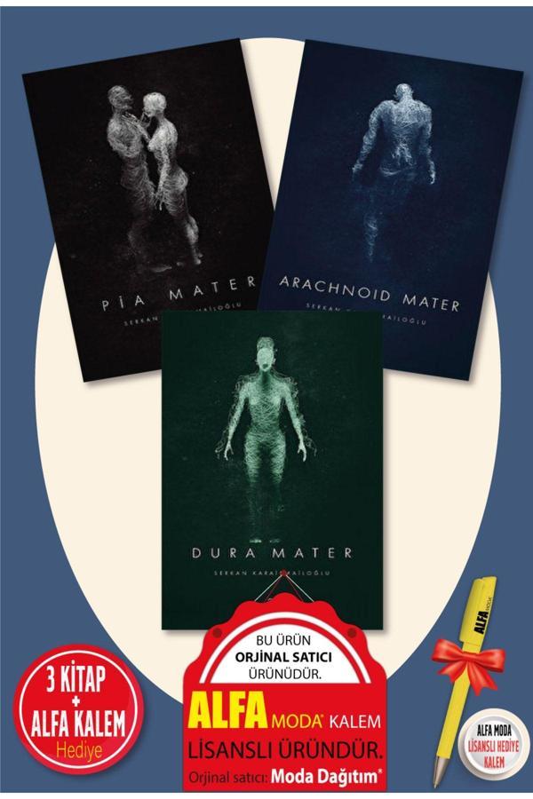 Pia Mater + Arachnoid Mater + Dura Mater 1, 2 Ve 3. Kitap Set (Serkan Karaismailoğlu) + Alfa Kalem - Elma Yayınevi - Image 1