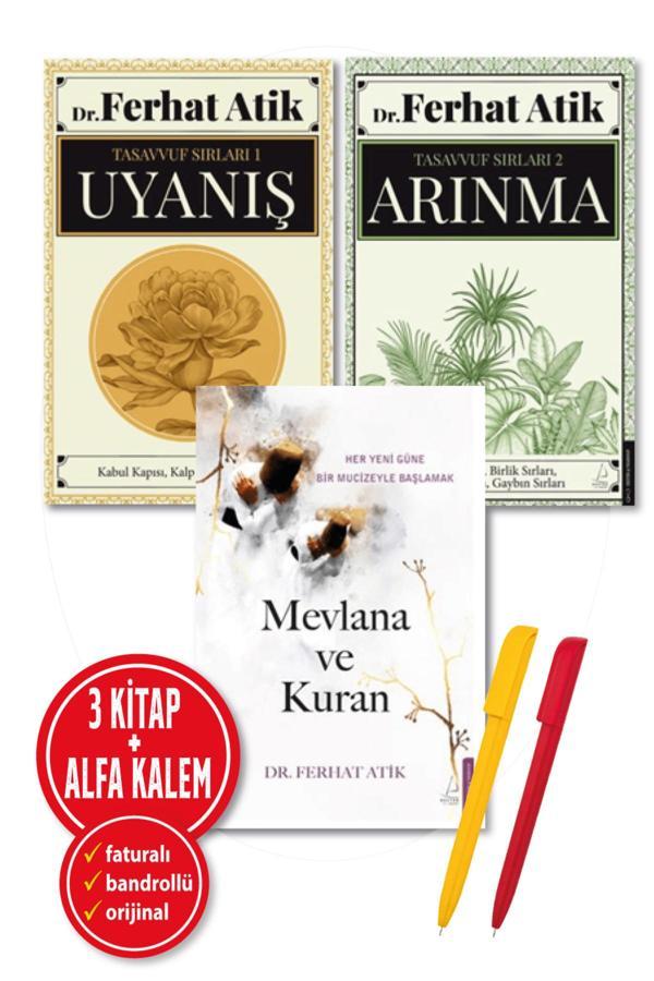 Alfa Kalem + Ferhat Atik 3 Kitap Set ()Tasavvufun Sırları 1-2 + Mevlana Ve Kuran)-Yeni-Destek Kitap - Destek Yayınları - Image 1