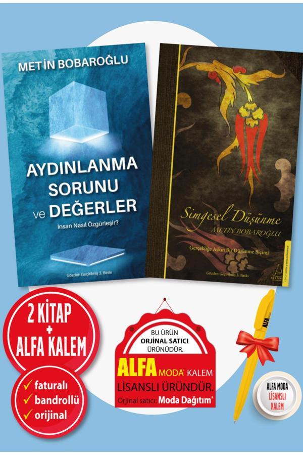 Aydınlanma Sorunu Ve Değerler + Simgesel Düşünme / Metin Bobaroğlu 2 Kitap Set + Alfa Kalem - Destek - Destek Yayınları - Image 1