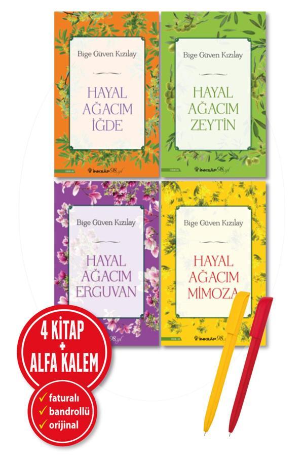 Alfa Kalem + ''Bige Güven Kızılay'' 4 Kitap Yeni ''Hayal Ağacım İğde + Zeytin + Erguvan + Mimoza'' İnkılap - İnkılap Kitabevi Yayınevi - Image 1