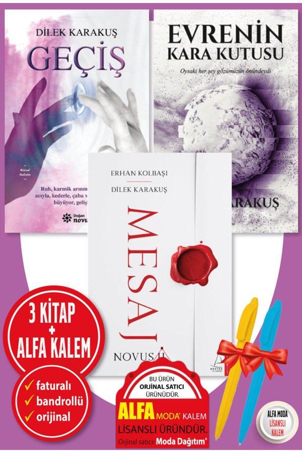 Dilek Karakuş 3 Kitap Set Grubu - Geçiş + Evrenin Kara Kutusu + Mesaj - Novus Iı Yeni - Destek Yayın - Destek Yayınları - Image 1