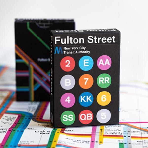 Bicycle Fulton Street Mta Black Edition Premium Oyun Kağıdı iskambil Kartları Destesi - Image 1