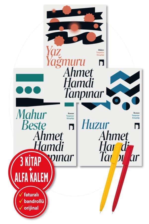 Alfa Kalem + Ahmet Hamdi Tanpınar 3 Kitap Set(Yaz Yağmuru + Mahur Beste + Huzur)-Yeni - Dergah Yayınları - Image 1