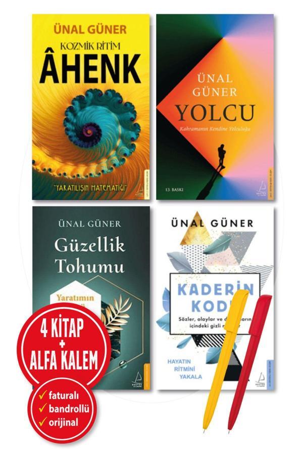 Alfa Kalem + Ünal Güner 4 Kitap Set Yeni (Kozmik Ritim - Ahenk + Yolcu + Güzellik Tohumu + Kaderin Kodu) - İnkılap Kitabevi Yayınevi - Image 1