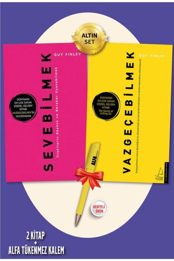 Sevebilmek - Vazgeçebilmek (Guy Finley) - 2'Li Altın Set + Alfa Kalem Hediyeli - - Destek Yayınları - Image 1