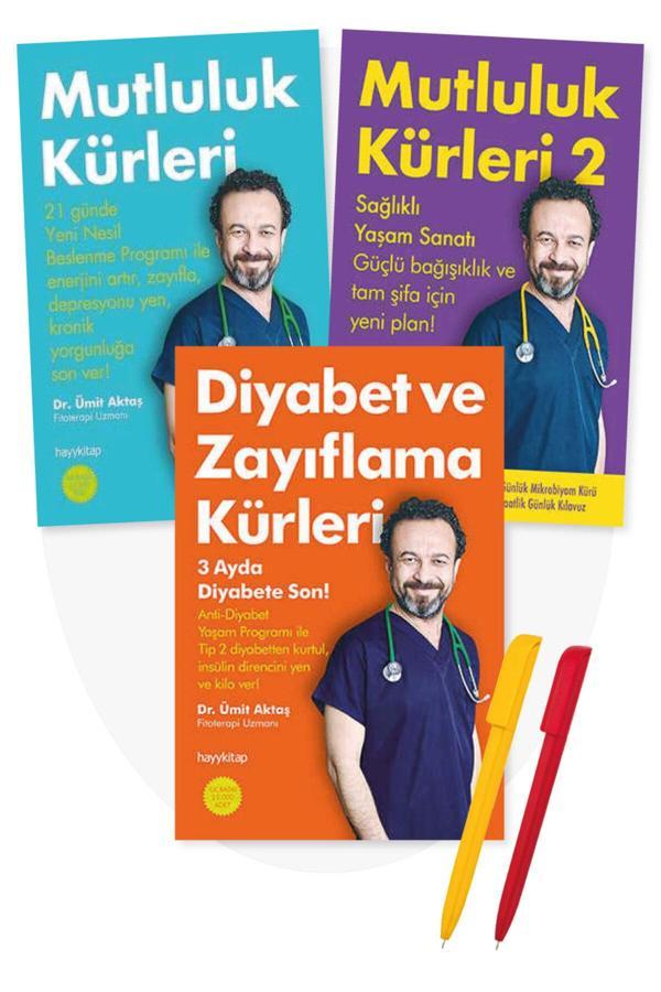 Alfa Kalem + Ümit Aktaş 3 Kitap Set Mutluluk Kürleri 1-2 Diyabet Ve Zayıflama Kürleri-Moda-Hayykitap - Hayykitap - Image 1