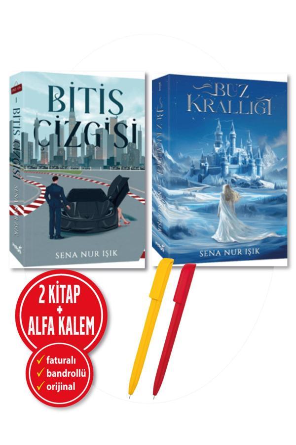 Alfa Kalem + Sena Nur Işık (Bitiş Çizgisi + Buz Krallığı) 2 Kitap Ciltsiz-Yeni-Edebiyat İndigo Kitap - İndigo Kitap Yayınevi - Image 1