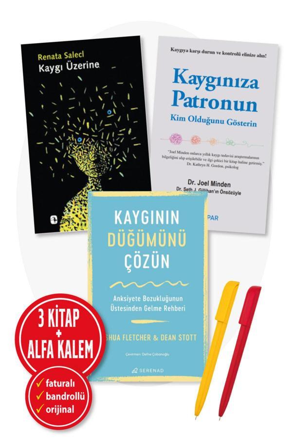 Kaygı Üzerine R.Saleci + Kaygınıza Patronun Kim Olduğunu J.Minden + Kaygının Düğümünü Çözün 3 Kitap Set - Metis Yayınları - Image 1