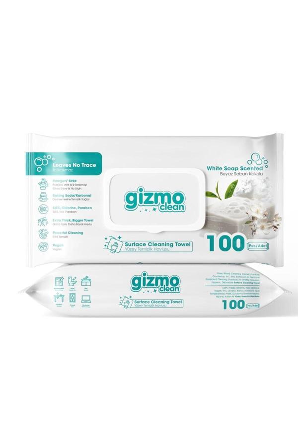 Gizmo Clean Yüzey Temizlik Havlusu Beyaz Sabun Kokulu 24 Paket 2400 Yaprak - Image 1