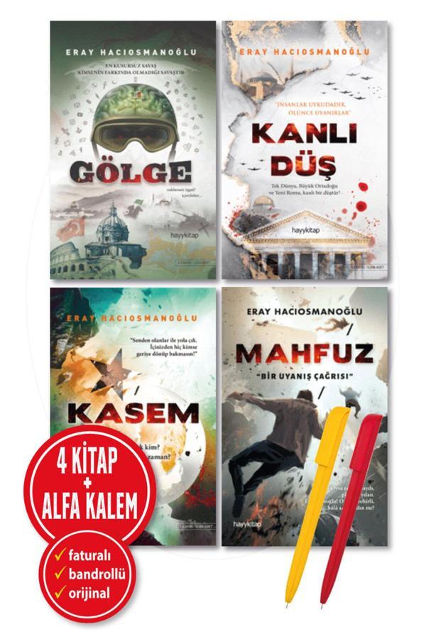 Alfa Kalem + Eray Hacıosmanoğlu 4 Kitap Yeni-Gölge + Kanlı Düş + Kasem + Mahfuz/Araştırma/İnceleme-Hayykitap - Hayykitap - Image 1