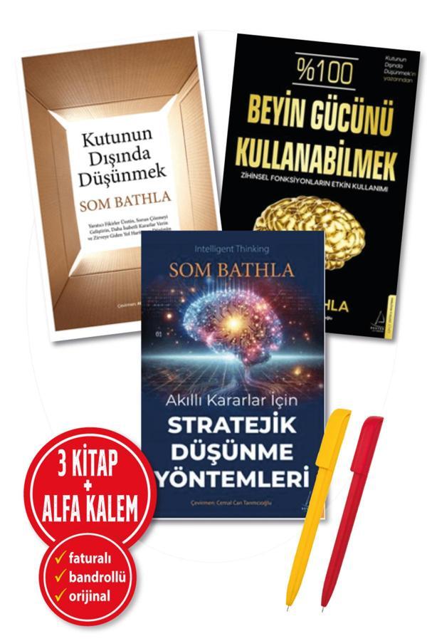Alfa Kalem + Kutunun Dışında Düşünmek + Akıllı Kararlar İçin + %100 Beyin Gücünü)Som Bathla 3 Kitap - Destek Yayınları - Image 1