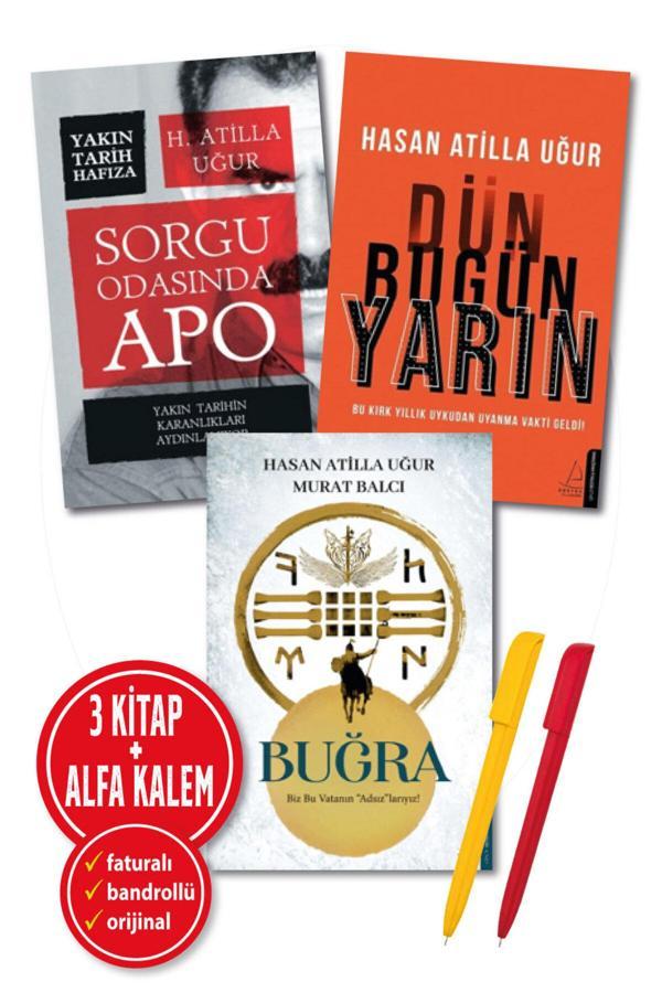Hasan Atilla Uğur 3 Kitap Set (Buğra + Dün Bugün Yarın + Sorgu Odasında Apo) + Kalem-Destek Yayınları - Destek Yayınları - Image 1