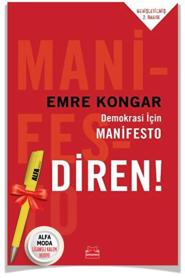 Demokrasi İçin Manifesto Diren! (Emre Kongar) + Alfa Moda Lisanslı Kalem Hediye - Kırmızı Kedi Yayınevi - Image 1