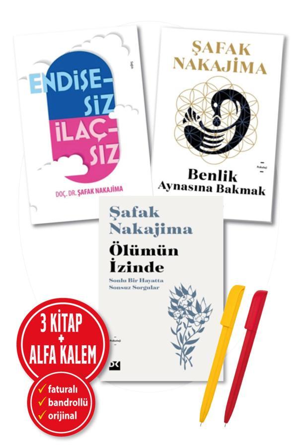Alfa Kalem + Şafak Nakajima 3 Kitap Ölümün İzinde + Benlik Aynasına Bakmak + Endişesiz İlaçsız Doğan - Doğan Kitap - Image 1