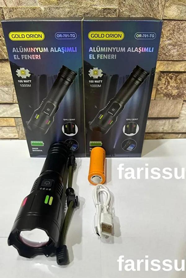 GOLD ORİON ALÜMİNYUM ALAŞIMLI EL FENERİ (OR-701-TG) - Image 1