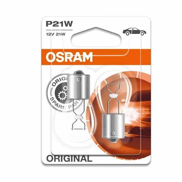 Osram Yardimci Sinyal Lamba Metal Tabanli P21W 12V 25W 7506-2BL - Image 1