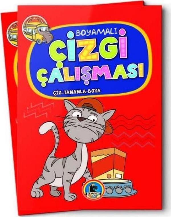 4E Boyama Kitabı Kalın Çizgi Çalışması-2 128 Syf Karatay Yayınevi - Image 1