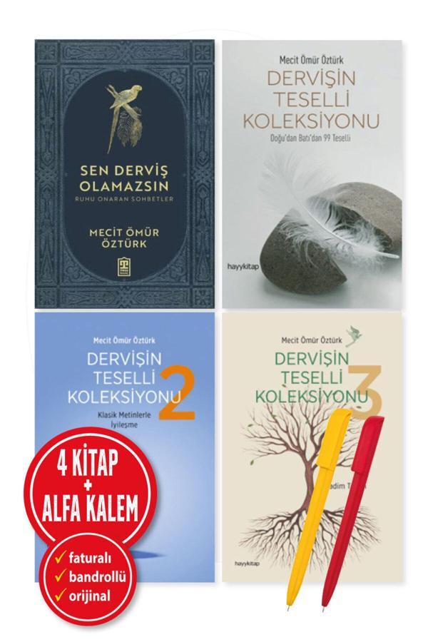 Alfa Kalem + Mecit Ömür Öztürk 4 Kitap Set (Sen Derviş Olamazsın-Dervişin Teselli Koleksiyonu 1-2-3) - Hayykitap - Image 1