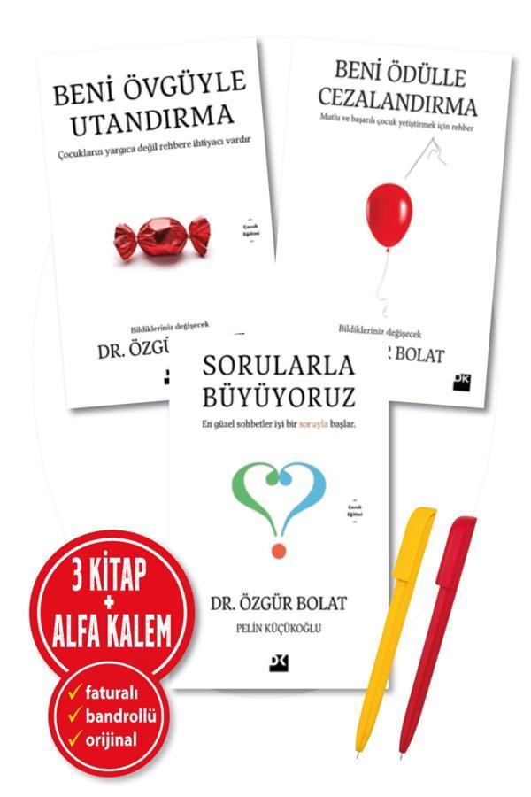 Alfa Kalem + Özgür Bolat 3 Kitap(Sorularla Büyüyoruz + Beni Övgüyle Utandırma + Beni Ödülle Cezalandırma) - İnkılap Kitabevi Yayınevi - Image 1