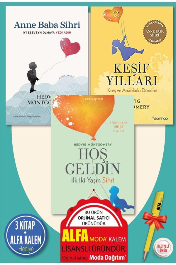 Anne Baba Sihri + Hoş Geldin : Ilk Iki Yaşın Sihri + Keşif Yılları (Hedvig Montgomery) 3'Lü + Alfa K - Domingo Yayınevi - Image 1