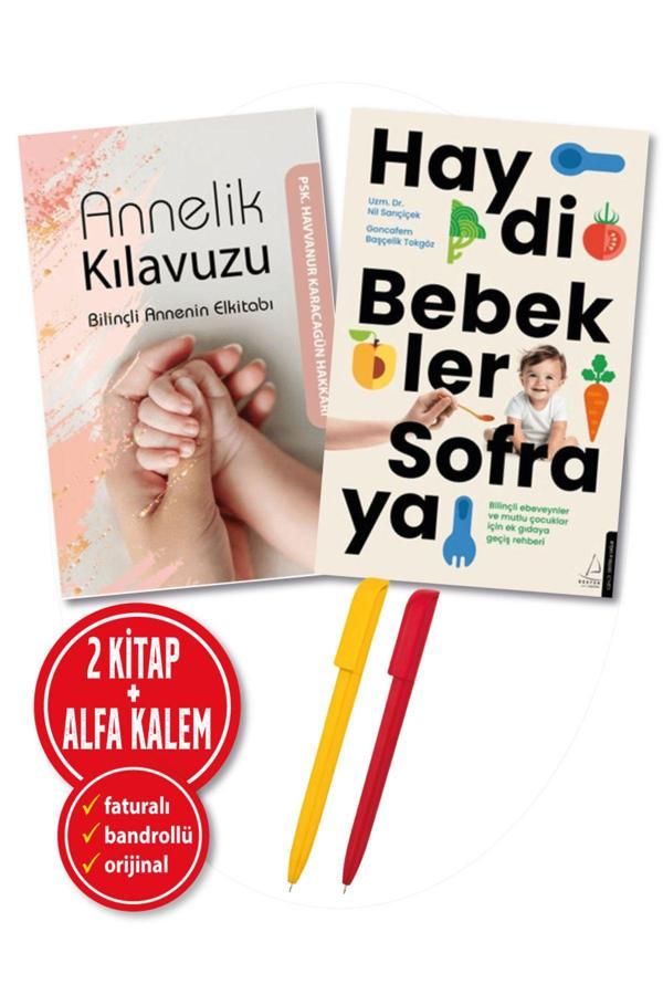 Alfa Kalem + Annelik Kılavuzu + Haydi Bebekler Sofraya(Havvanur Karacagün + Nil Sarıçiçek)2 Kitap-Destek - Destek Yayınları - Image 1