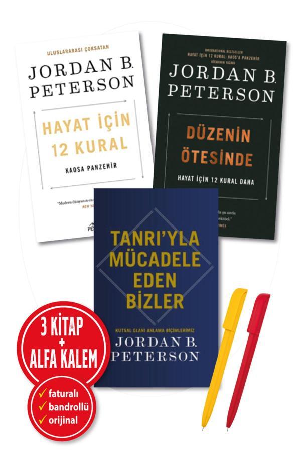 Alfa Kalem + Jorda-N B. Peterson 3 Kitap Tanrı’Yla Mücadele Eden Biz + Hayat İçin 12 Kural + Düzenin Öte - Butik Yayınları - Image 1