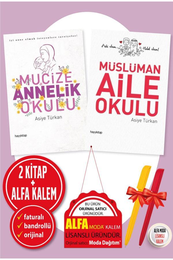Alfa Kalem + Asiye Türkan 2 Kitap Set (Mucize Annelik Okulu İyi Anne Olmak-Müslüman Aile Okulu) - Hayykitap - Image 1