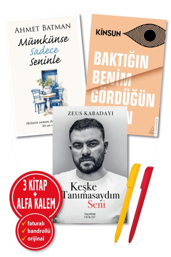 Kinsun(Baktığın Benim Gördü) + Ahmet Batman(Mümkünse Sadece) + Zeus Kabadayı(Keşke Tanımasay) 3 Kitap - Destek Yayınları - Image 1