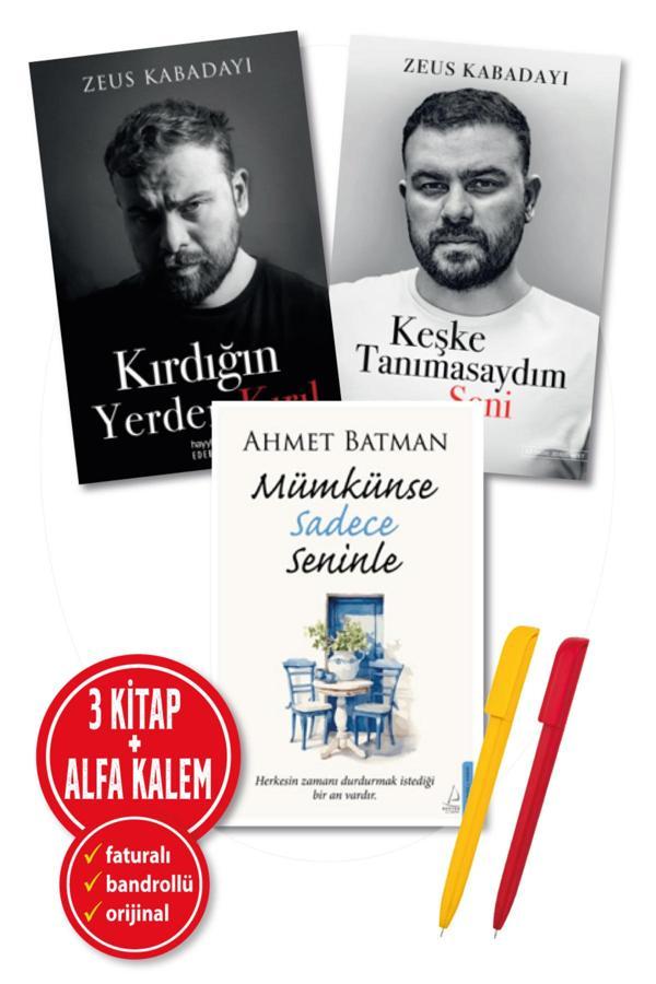 Ahmet Batman(Mümkünse Sadece Seninle) + Zeus Kabadayı(Kırdığın Yerden + Keşke Tanımasaydım) 3 Kitap Set - Destek Yayınları - Image 1