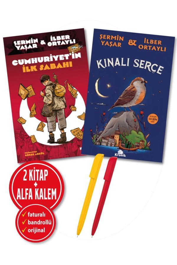 Alfa Kalem + Kınalı Serçe + Cumhuriyet’İn İlk Sabahı (Şermin Yaşar & İlber Ortaylı) 2 Kitap-Yeni-Çocuk - Kronik Kitap - Image 1