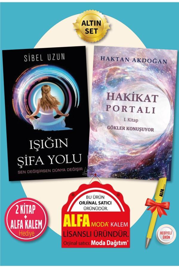 Hakikat Portalı (Haktan Akdoğan) + Işığın Şifa Yolu (Sibel Uzun) 2 Kitap + Alfa Kalem Hediye - Destek Yayınları - Image 1