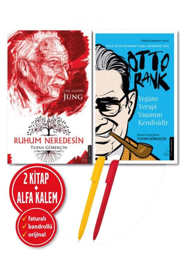 Tufan Göbekçin 2 Kitap Yegane Terapi Yaşamın Kendisidir-Otto Rank Ruhum Neredesin–Carl Gustav Jung - Destek Yayınları - Image 1