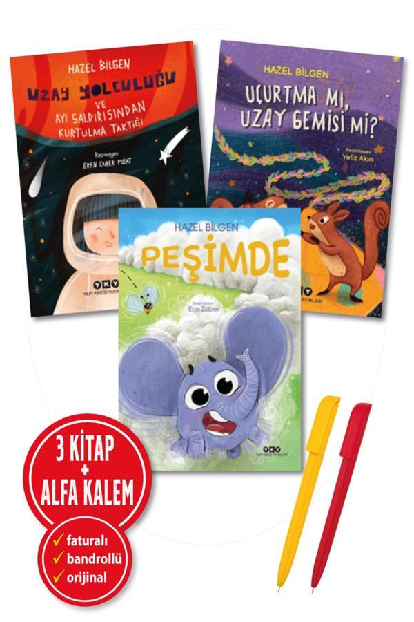 Alfa Kalem + Hazel Bilgen 3 Kitap(Uzay Yolculuğu Ve Ayı Saldırısı + Uçurtma Mı, Uzay Gemisi Mi? + Peşimde) - Yapı Kredi Yayınları - Image 1