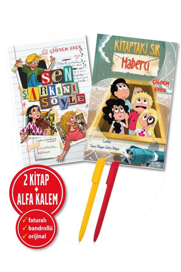 Alfa Kalem + Çiğdem Eker 2 Kitap Set(Sen Şarkını Söyle + Kitaptaki Sır)-Yeni-Çocuk Öykü-Destek Kitap - Destek Yayınları - Image 1