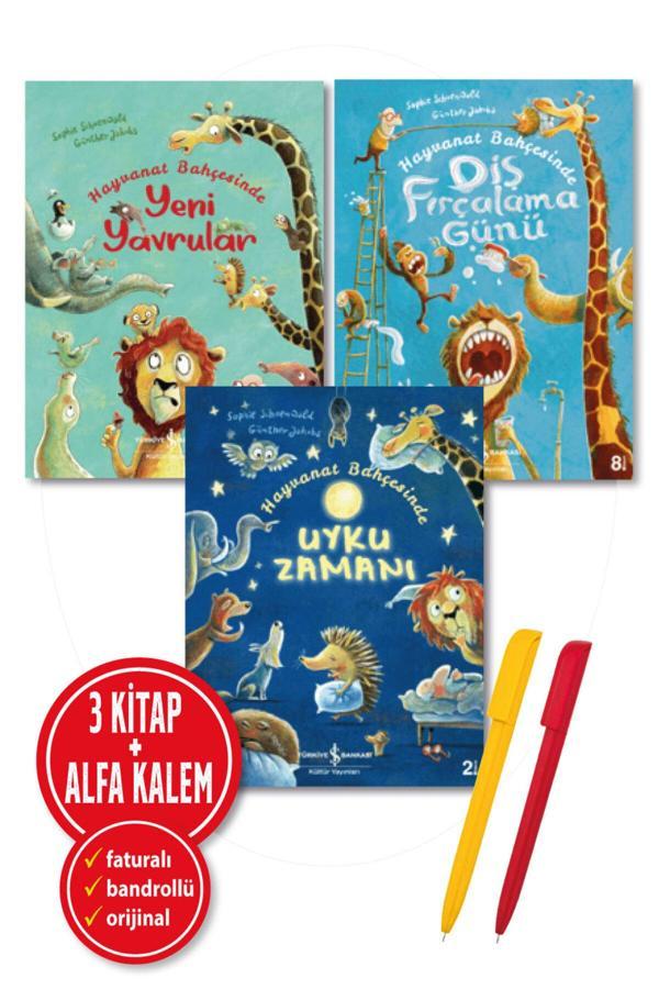 Sophie Schoenwald Hayvanat Bahçesinde 3 Kitap (Yeni Yavrular + Uyku Zamanı + Diş Fırçalama Günü)-Yeni - İş Bankası Kültür Yayınları - Image 1