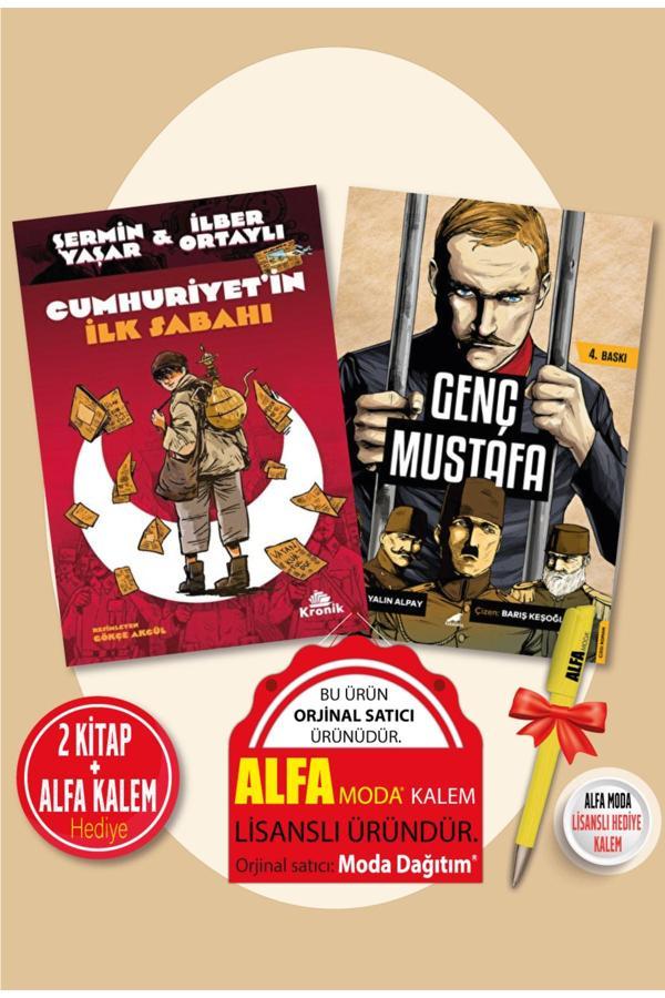 Cumhuriyet’İn İlk Sabahı (Şermin Yaşar & İlber Ortaylı) + Genç Mustafa (Yalın Alpay) 2 Kitap + Kalem - Kronik Kitap - Image 1