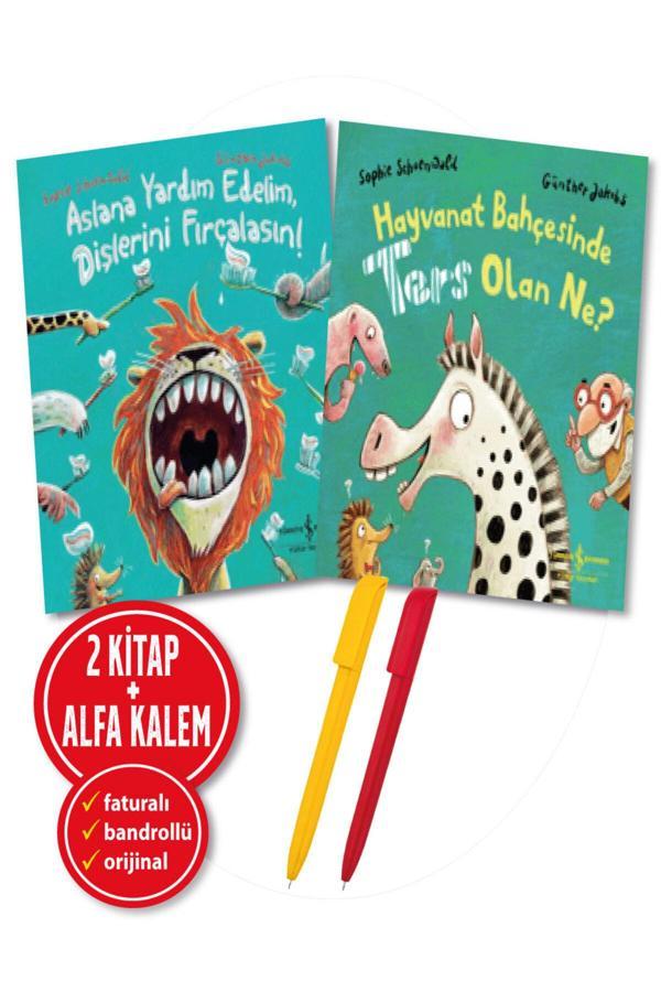 Sophie Schoenwald 2 Kitap Aslana Yardim Edelim + Hayvanat Bahçesinde(Ciltli)(Yeni)İş Bankası Kitap - İş Bankası Kültür Yayınları - Image 1