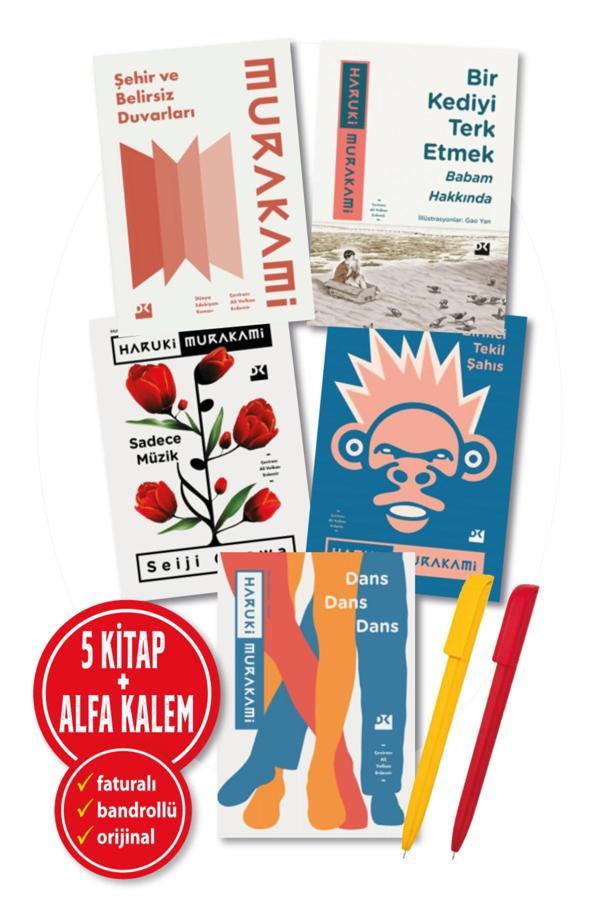 Alfa Kalem + Haruki Murakami 5 Kitap Müzik + Birinci Tekil + Bir Kediyi Terk + Şehir Belirsiz Duvar + Dans - Doğan Kitap - Image 1